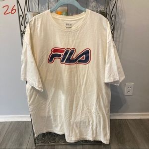 Fila Red White and Blue logo tee